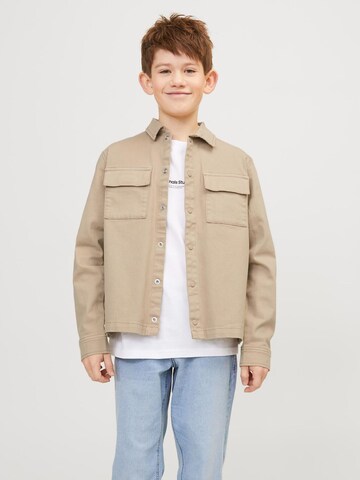 Coupe regular Chemise 'On' Jack & Jones Junior en beige : devant