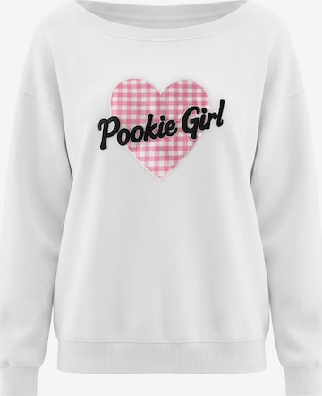 Sweat-shirt MYMO en blanc : devant