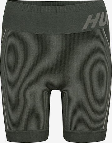 Skinny Pantalon de sport 'CHRISTEL' Hummel en vert : devant