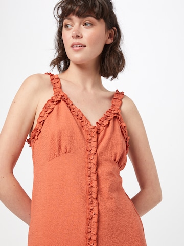 JUST FEMALE - Vestido de verano en naranja