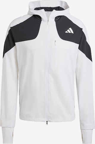 ADIDAS PERFORMANCE - Chaqueta de chándal 'Adizero' en blanco: frente