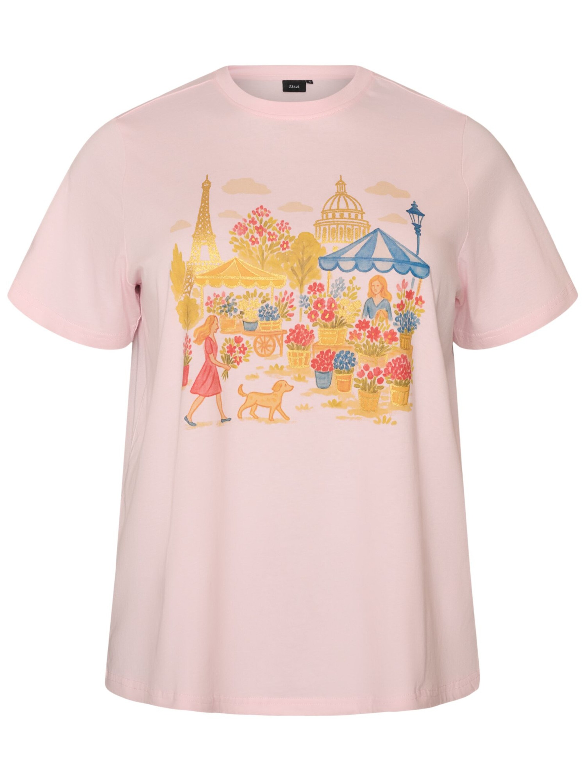 T-shirt 'Velin' Zizzi en rose : devant