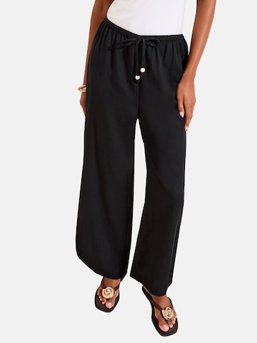 Friends Like These Wide Leg Housut värissä musta: etupuoli