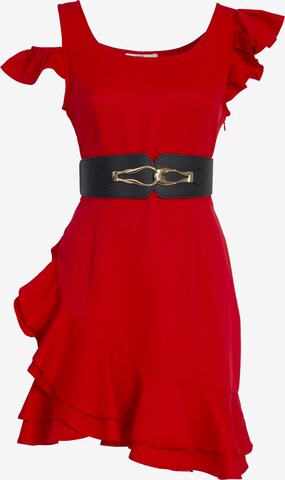 Influencer Dress in Red: front