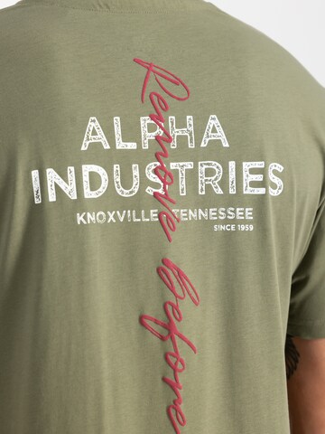ALPHA INDUSTRIES T-Shirt in Grün