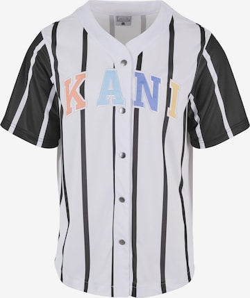 Karl Kani - Regular Fit Camisa 'KM241-040-1' em branco: frente