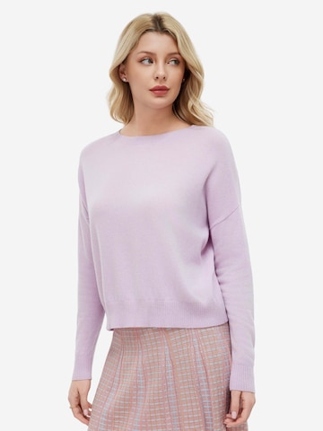 BELLEMERE NEW YORK Pullover 'Kaschmirpullover mit U-Boot-Ausschnitt'‌‌‌ in Pink