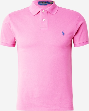 T-Shirt Polo Ralph Lauren en rose : devant