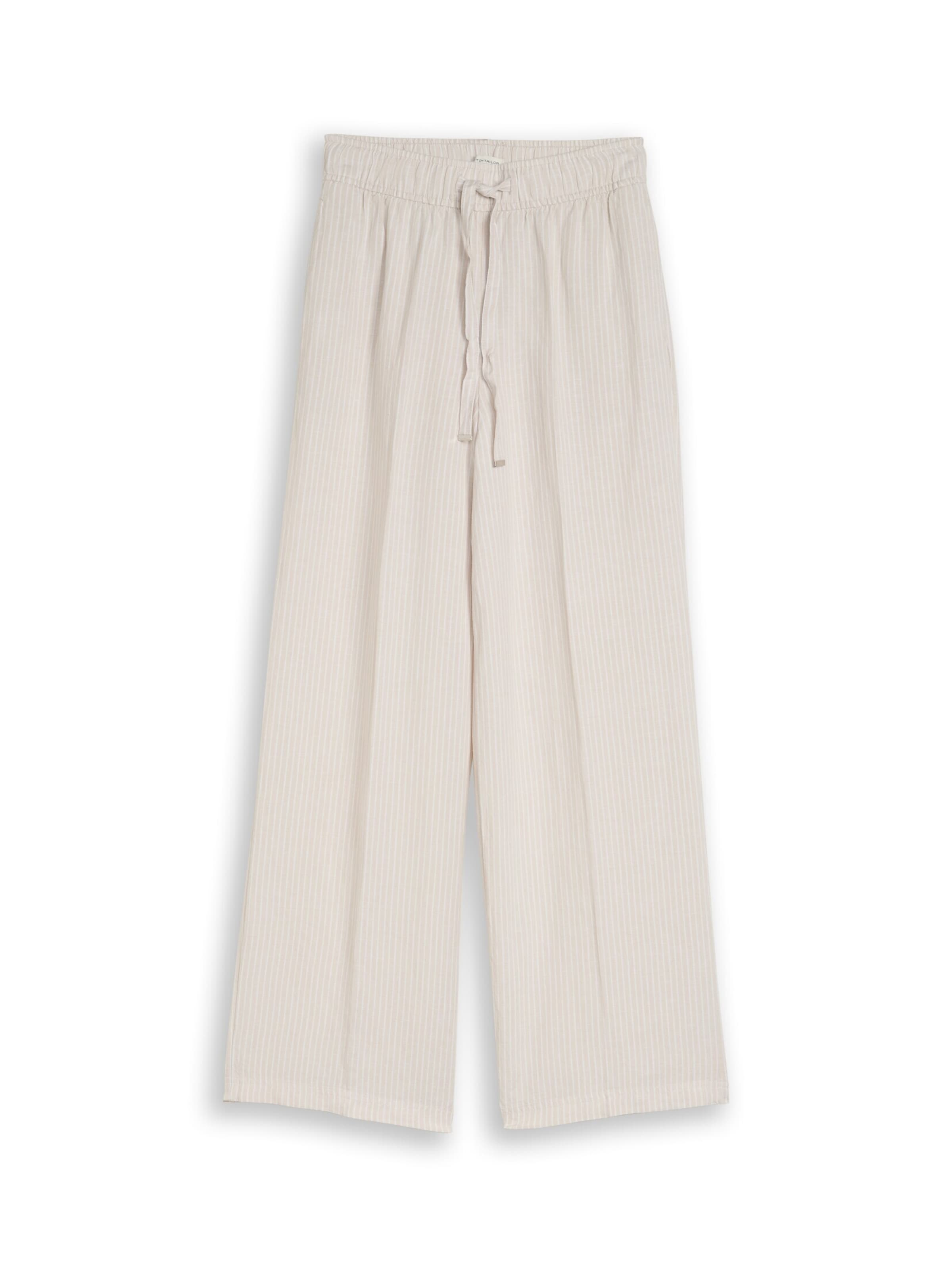 TOM TAILOR Baggy Trousers in Beige: front