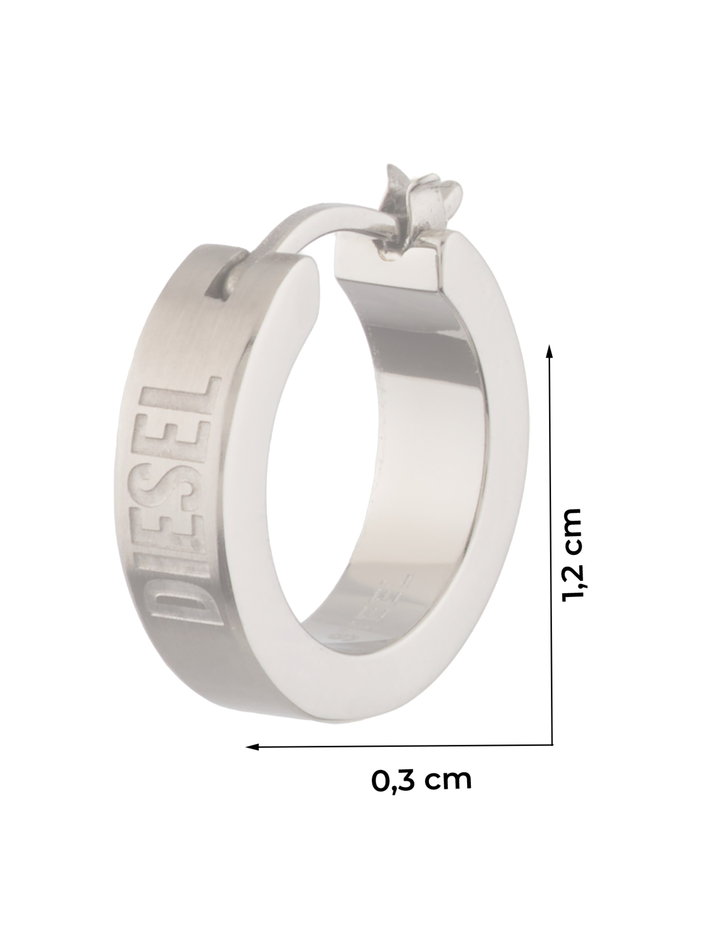 DIESEL Oorbel in Zilver