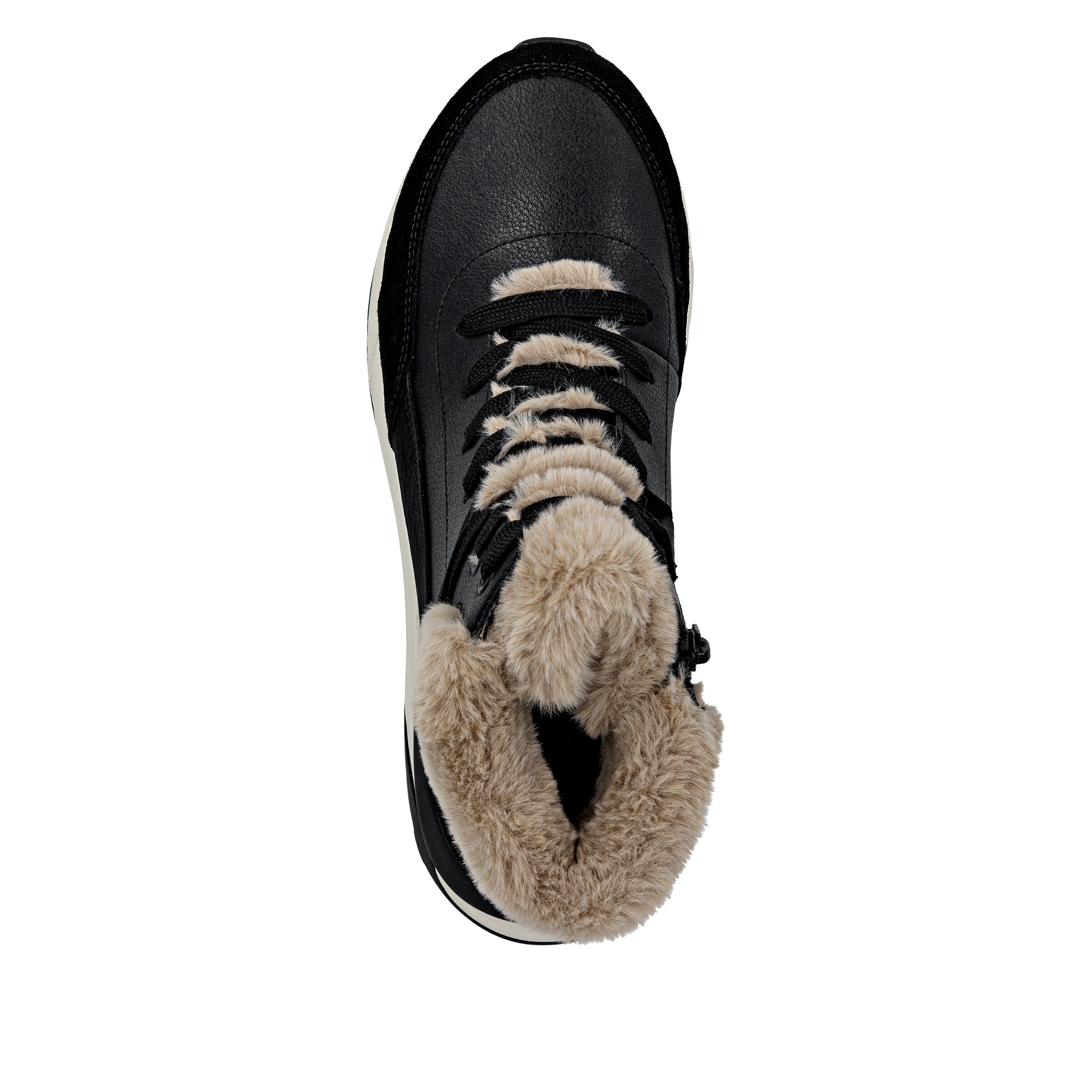 Rieker Lace-Up Ankle Boots in Black