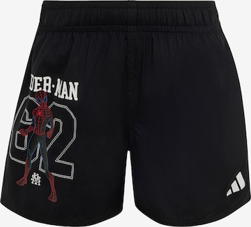 ADIDAS SPORTSWEAR - Regular Calças de desporto 'Marvel Spider-Man' em preto: frente