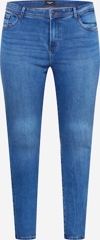 Vero Moda Curve Skinny Jeans 'Tanya' in Blauw: voorkant