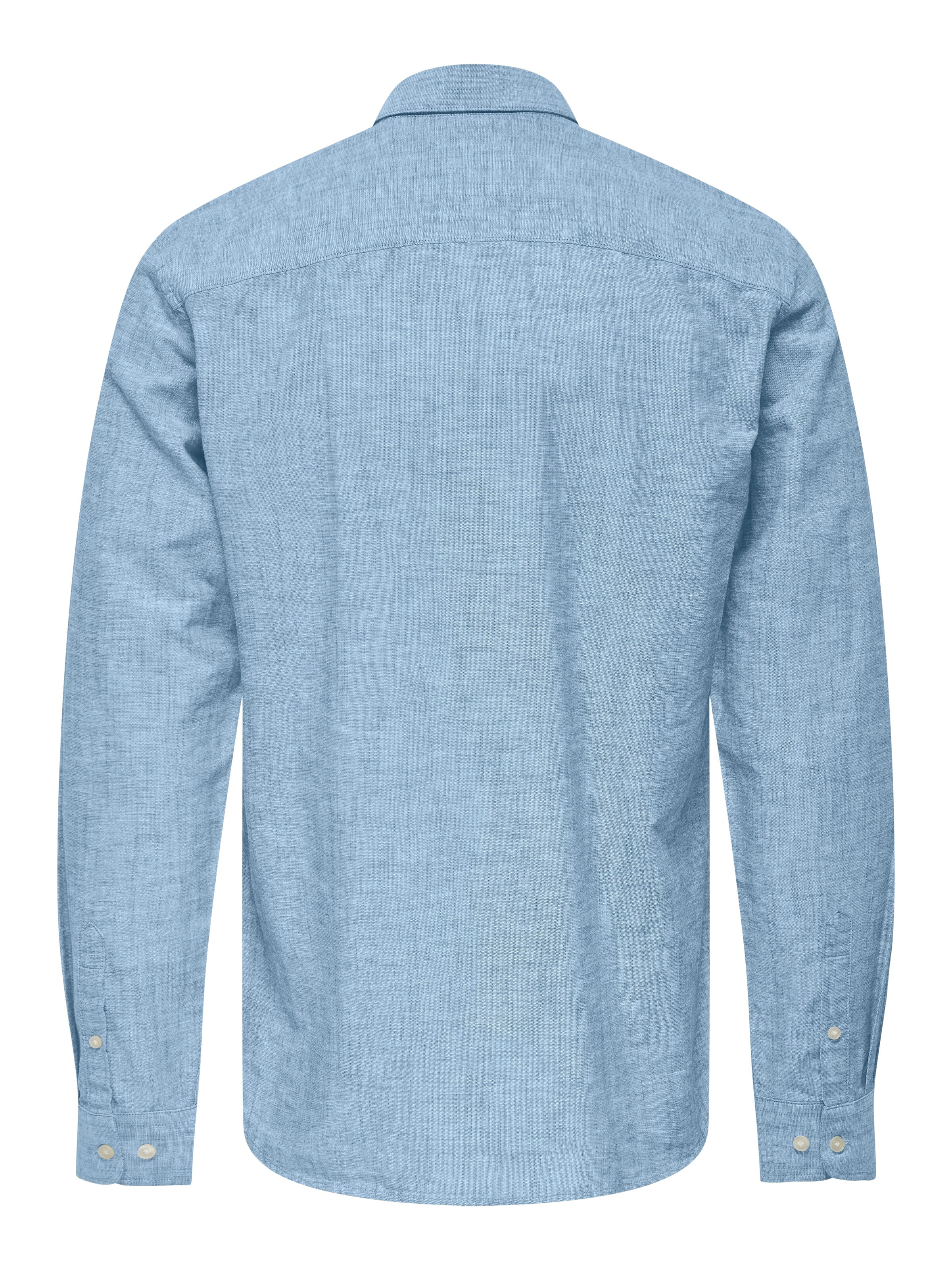 Only & Sons Slim fit Button Up Shirt in Blue