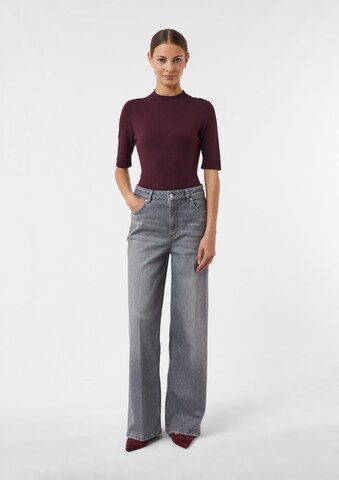 comma casual identity Wide leg Jeans in Grijs: voorkant