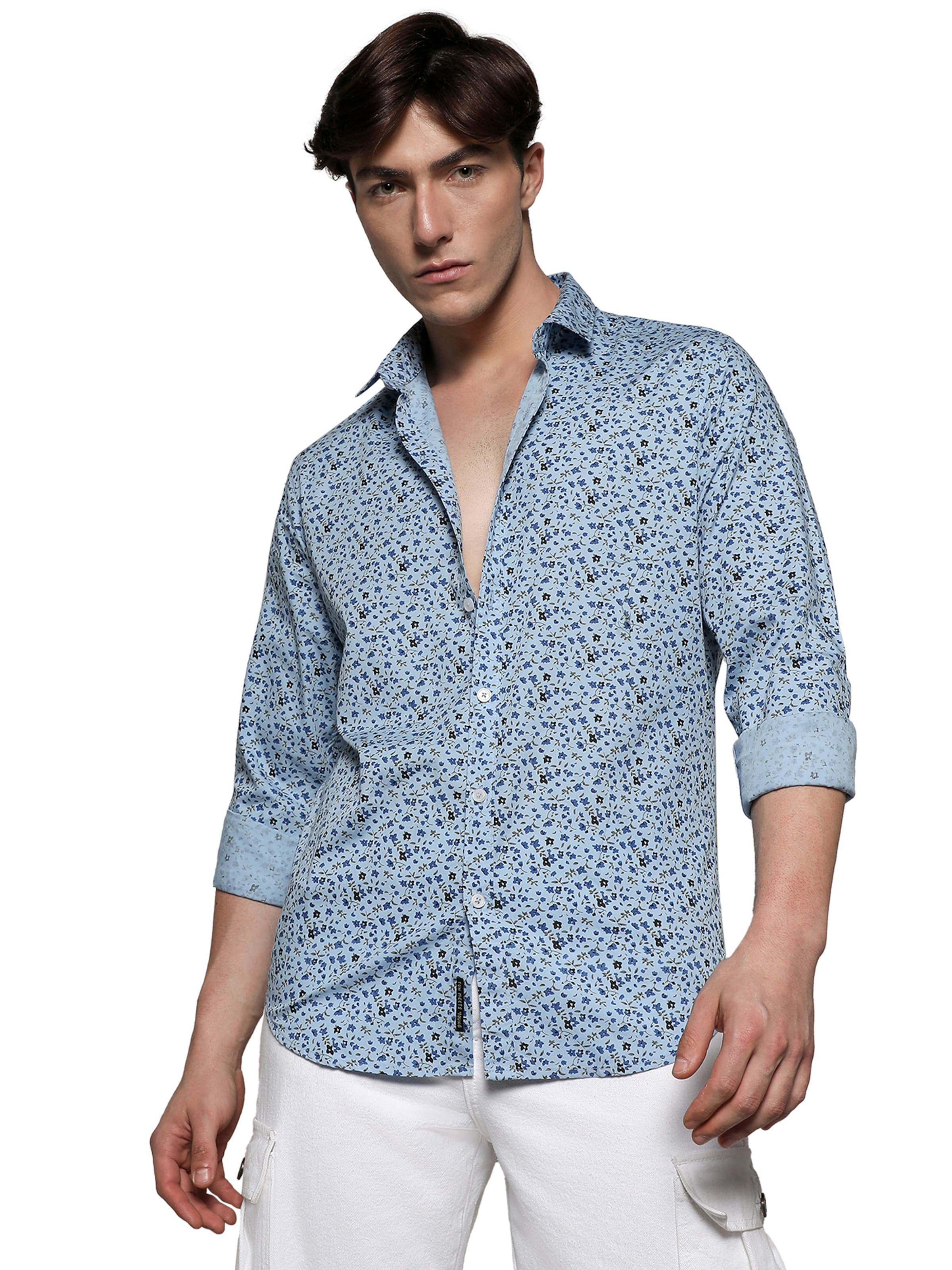 Campus Sutra Tavaline suurus Triiksärk 'Ashton', värv sinine: eest vaates