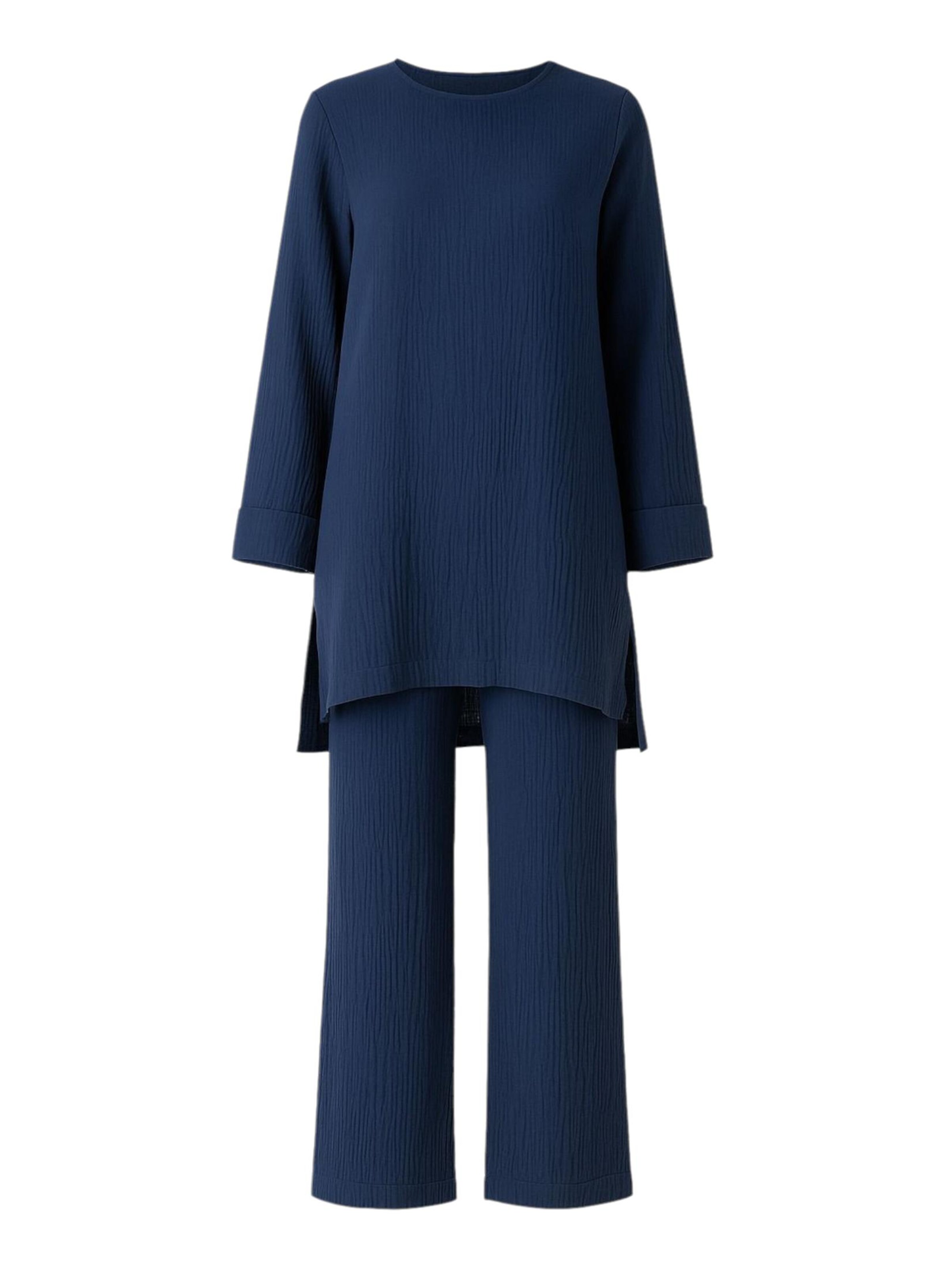 WENOR - Traje para estar en casa 'Ayda Modest' en azul: frente