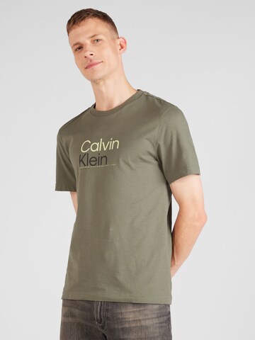 Calvin Klein Tričko – zelená: přední strana