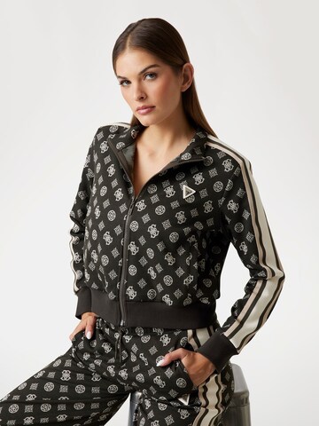GUESS Sweatjacke in Schwarz