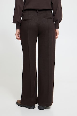 ICHI Wide leg Trousers 'KATE' in Black