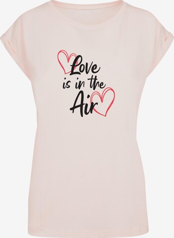 Maglietta 'Valentines Day - Love is in the Air' di Merchcode in rosa: frontale
