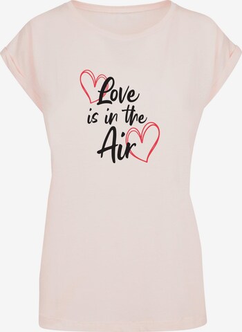 Merchcode Shirt 'Valentines Day - Love is in the Air' in Pink: front