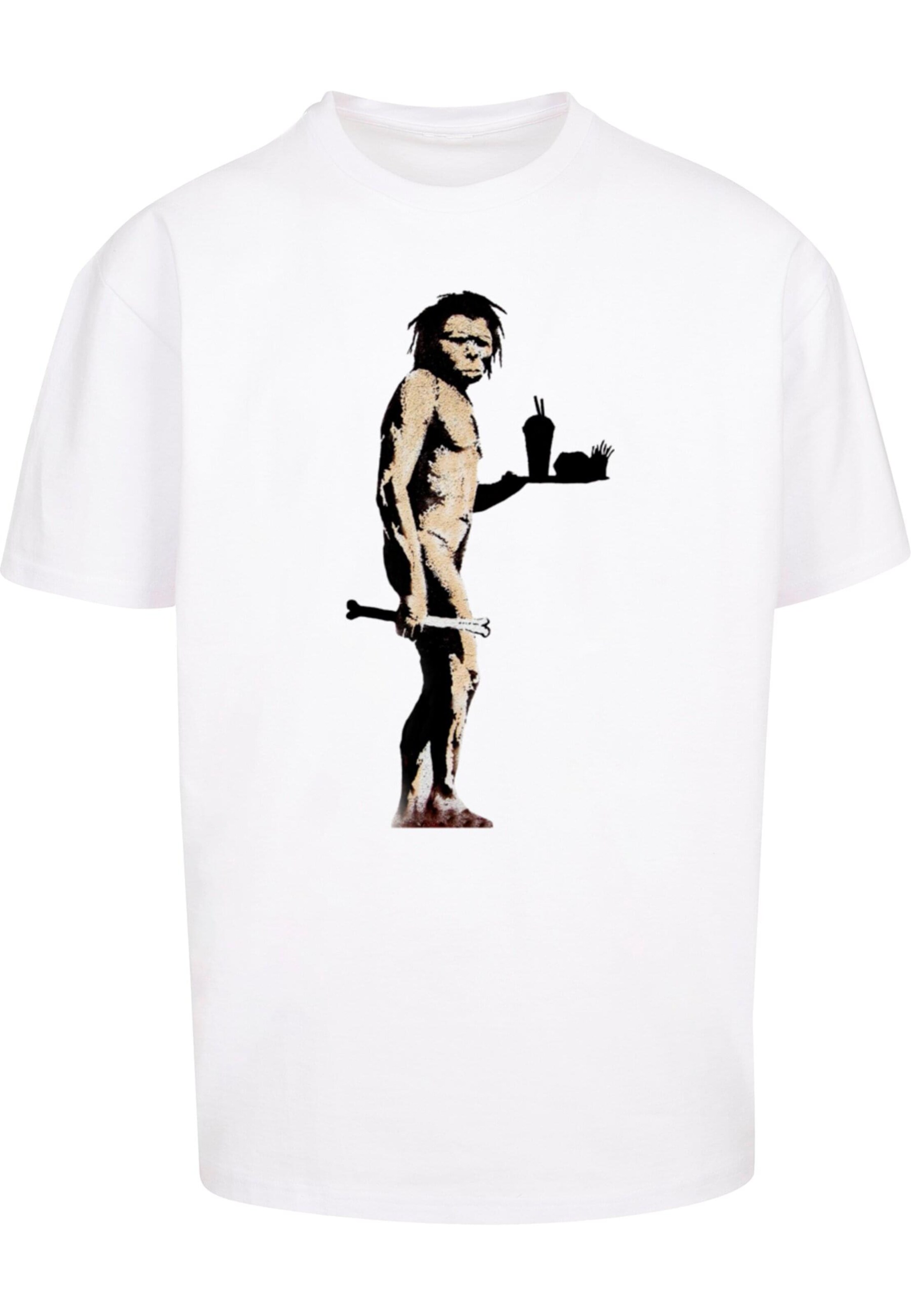 T-Shirt 'Brandalised - Fast Food Apeman' Merchcode en blanc : devant