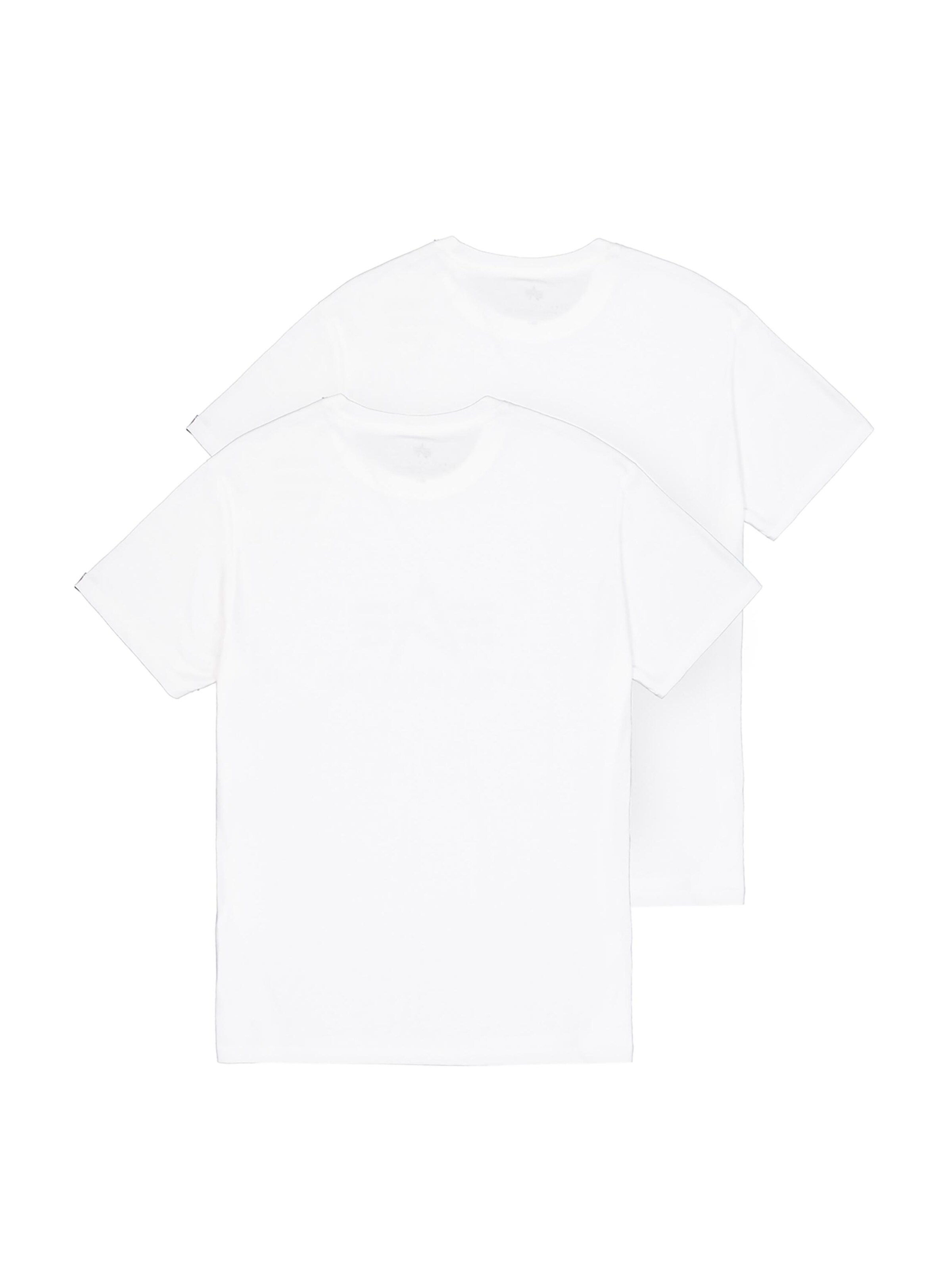 ALPHA INDUSTRIES Shirt 'Basic 2 Pack'‌‌‌‌‌‌‌‌ in Weiß