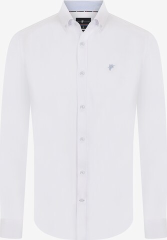 Chemise 'Henri' DENIM CULTURE en blanc : devant