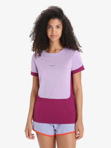 T-shirt fonctionnel 'ZoneKnit' ICEBREAKER en violet : devant