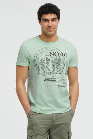 CAMP DAVID Shirt in Green: front