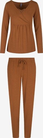 Pyjama LingaDore en marron : devant