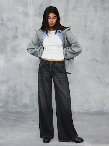 Wide Leg Jean Bershka en noir