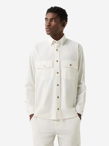 BOGNER Regular fit Button Up Shirt 'Heiko' in White: front