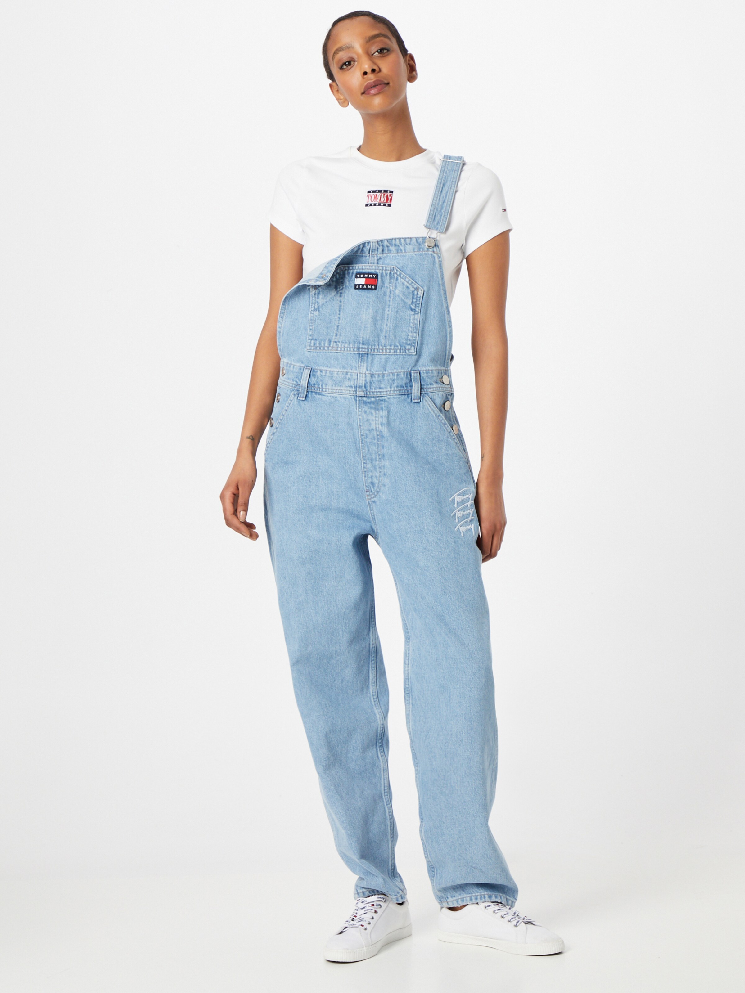 Frauen Jeans Tommy Jeans Latzjeans in Blau - NK70300 Frauen Jeans Tommy Jeans Latzjeans in Blau - NK70300