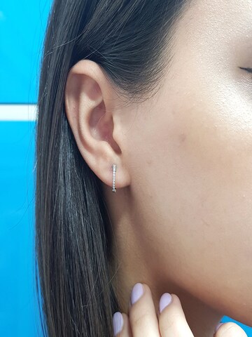EinStein Diamant Earrings 'Diamant Creolen Brillant-Schliff in 14 Karat Weißgold' in Gold