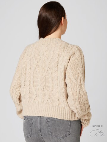 Pullover 'Elena' di Guido Maria Kretschmer Curvy in beige