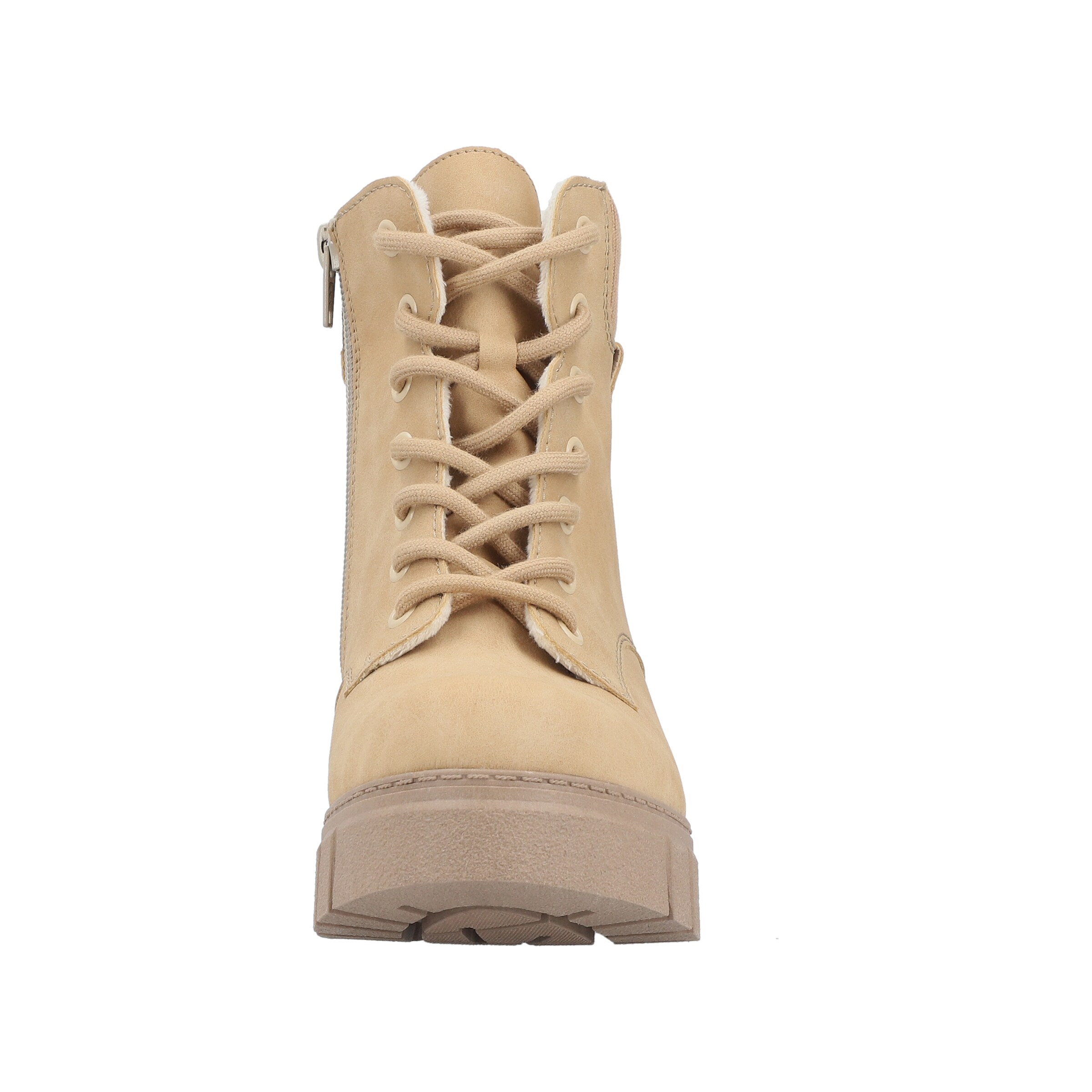 Rieker Lace-Up Boots in Beige