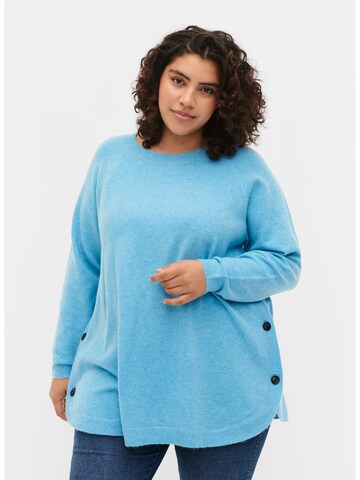 Pull-over 'Sunny' Zizzi en bleu : devant