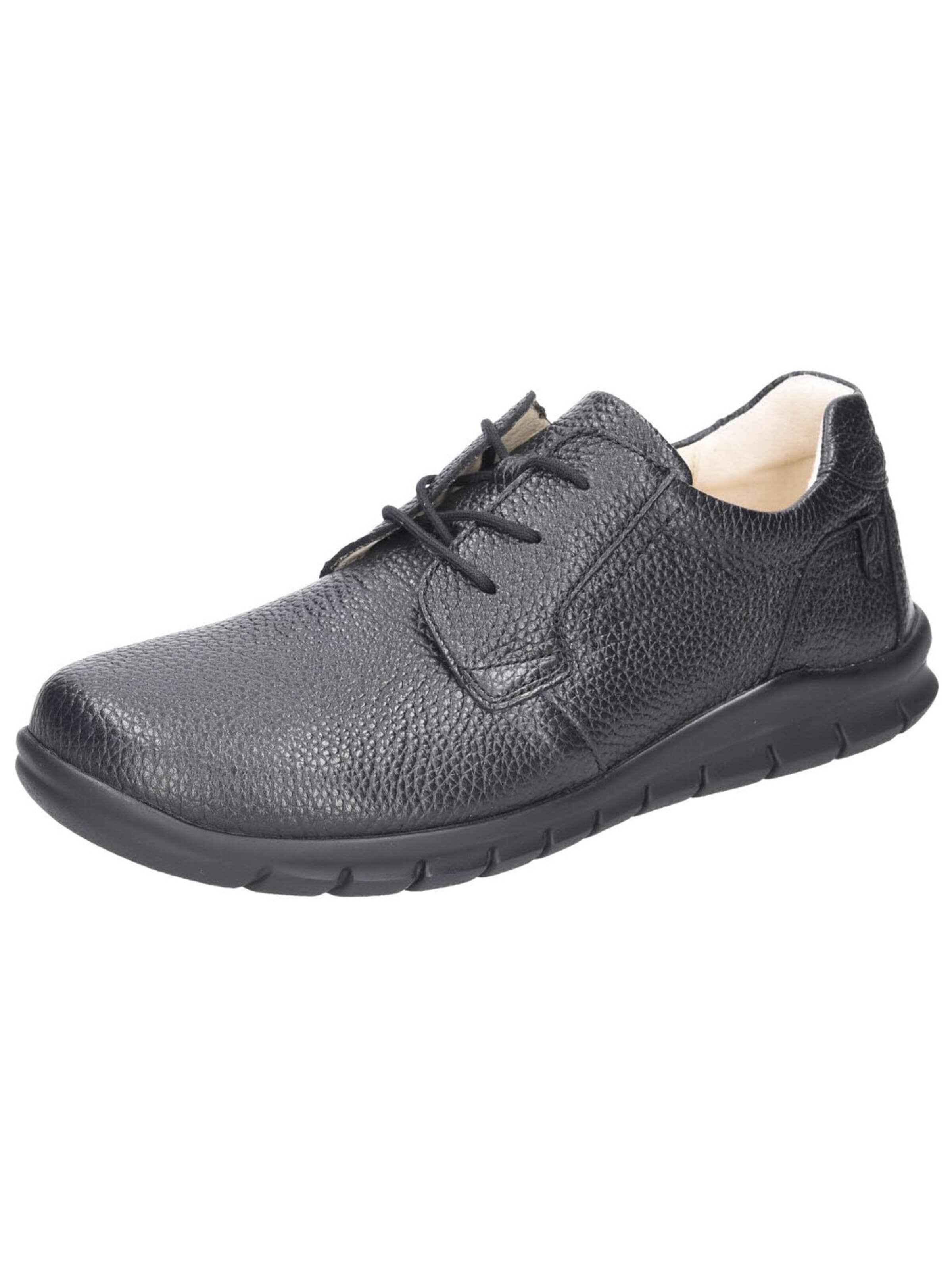 Scarpa stringata 'Schnürschuh Herren 366006 Glattleder in schwarz' di WALDLÄUFER in nero: frontale