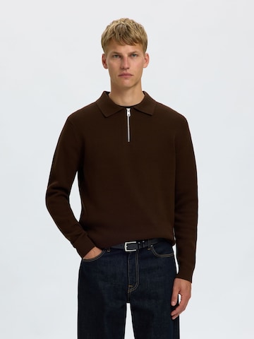 SELECTED - Jersey en marrón: frente
