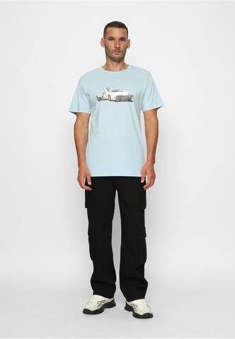 Mister Tee Shirt 'Weekend Wolf' in Blauw