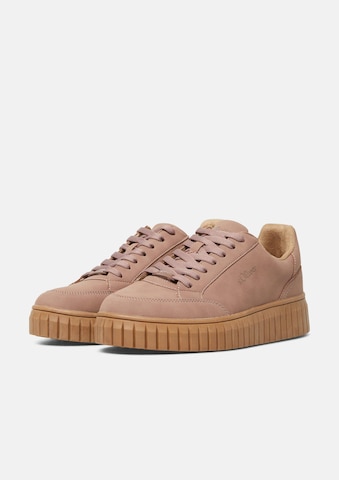 s.Oliver Sneakers laag in Bruin