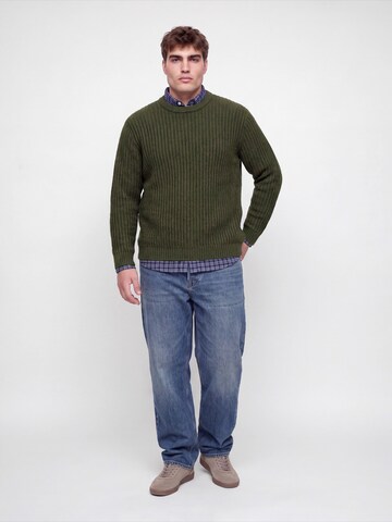 žalia Jack & Jones Plus Megztinis 'JJJAXON'