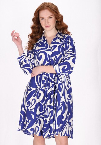 DreiMaster Klassik Blousejurk in Blauw: voorkant