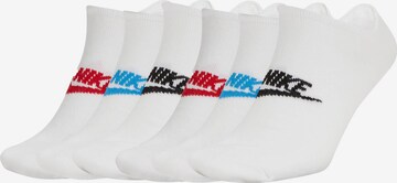 NIKE Athletic Socks in White: front