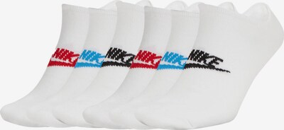 NIKE Chaussettes de sport en bleu clair / rouge / noir / blanc, Vue avec produit