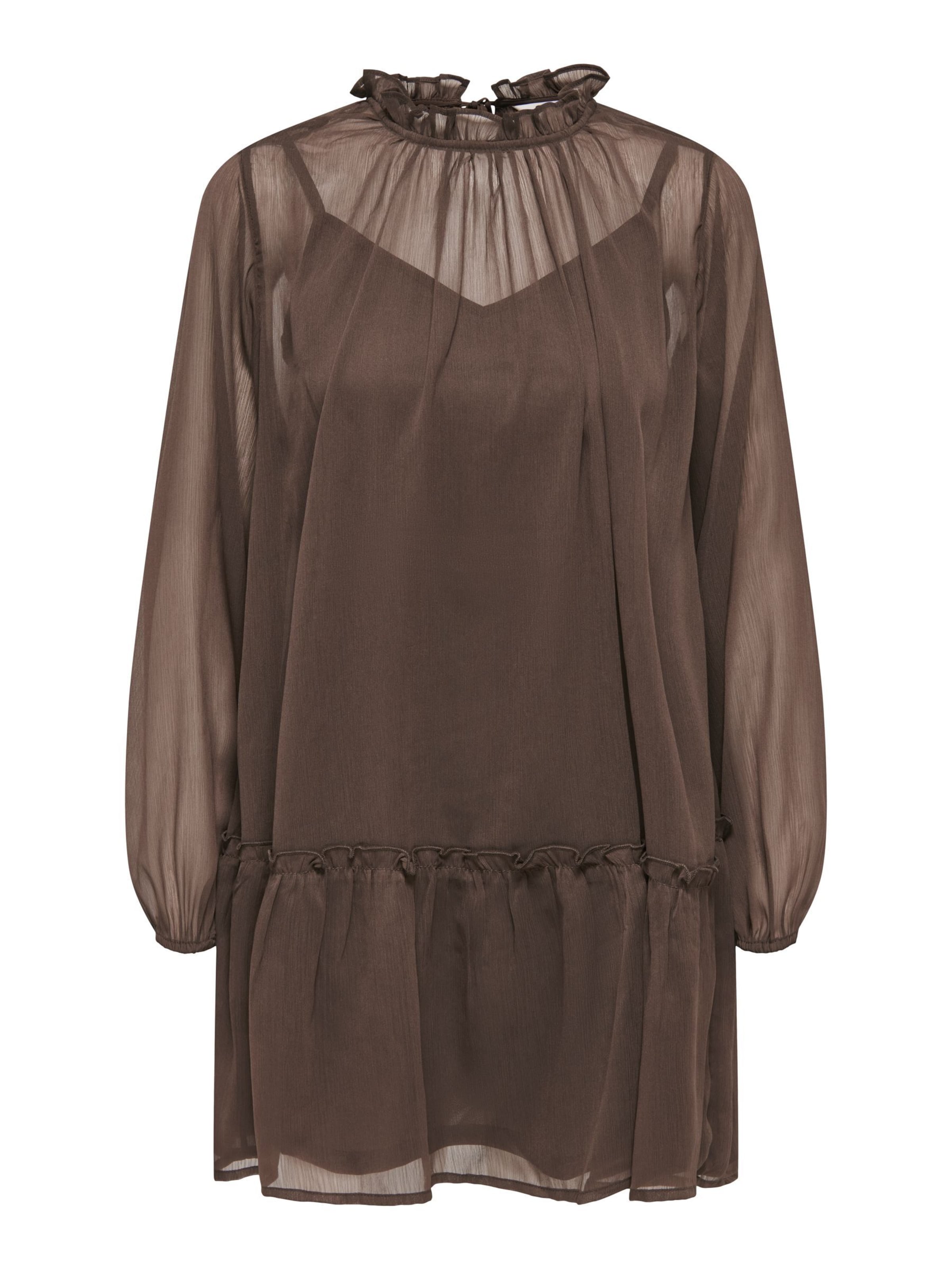 ONLY Robe 'ONLLilura' en 34 en chocolat, Vue avec produit
