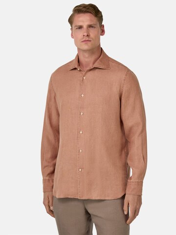 Boggi Milano Regular fit Button Up Shirt in Red: front