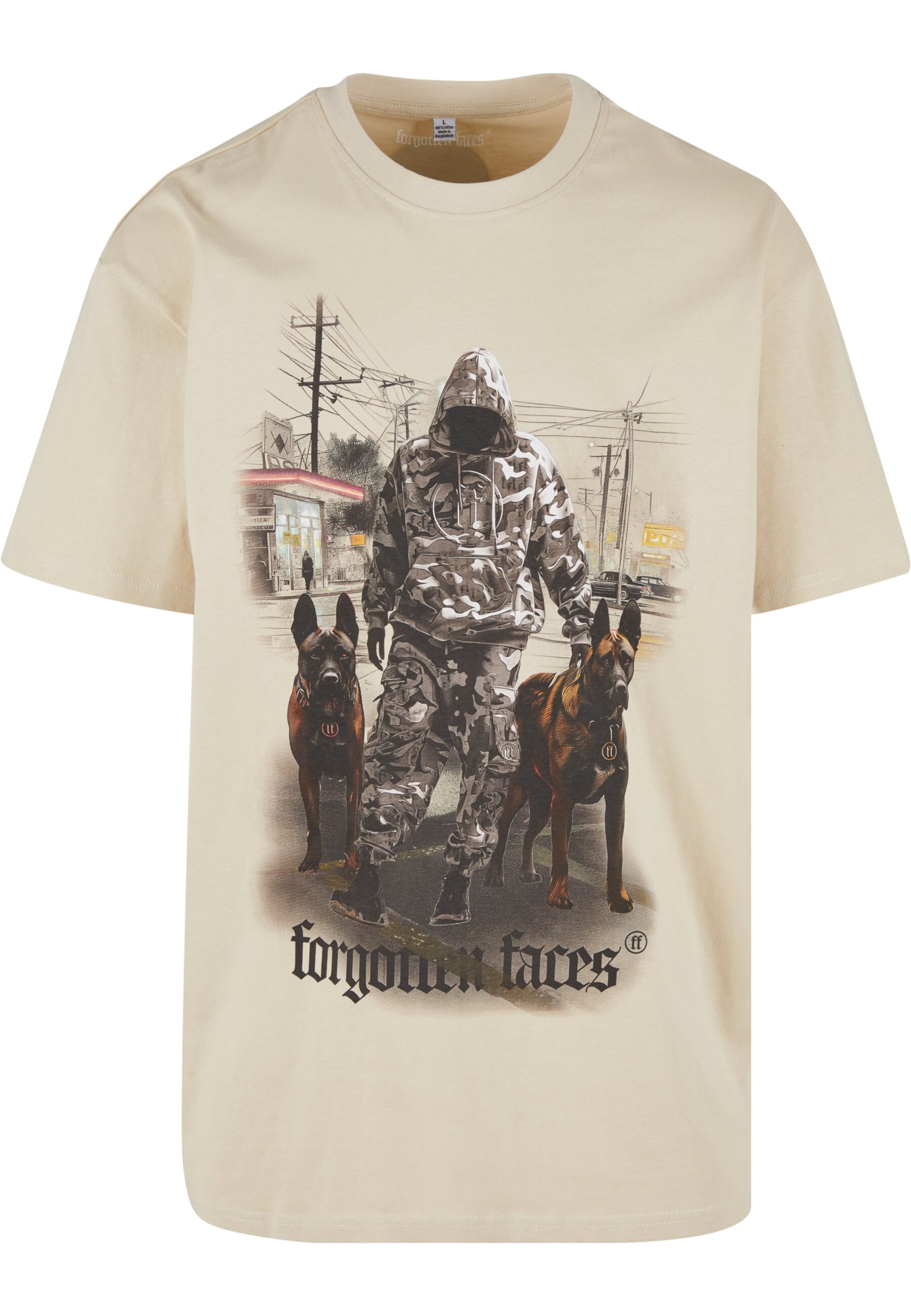 Forgotten Faces T-shirt i beige: framsida